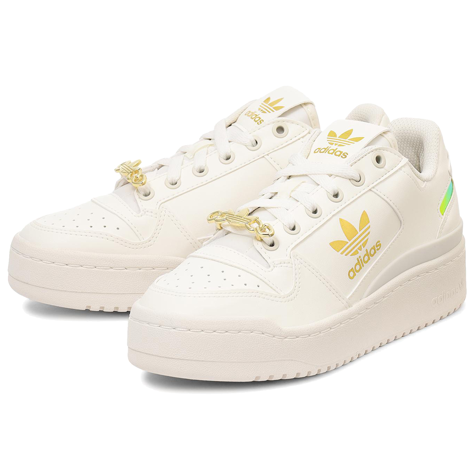 [アディダス] フォーラムボールド J [Forum Bold J] ホワイト/ホワイト/ゴールド IF0111 日本国内正規品