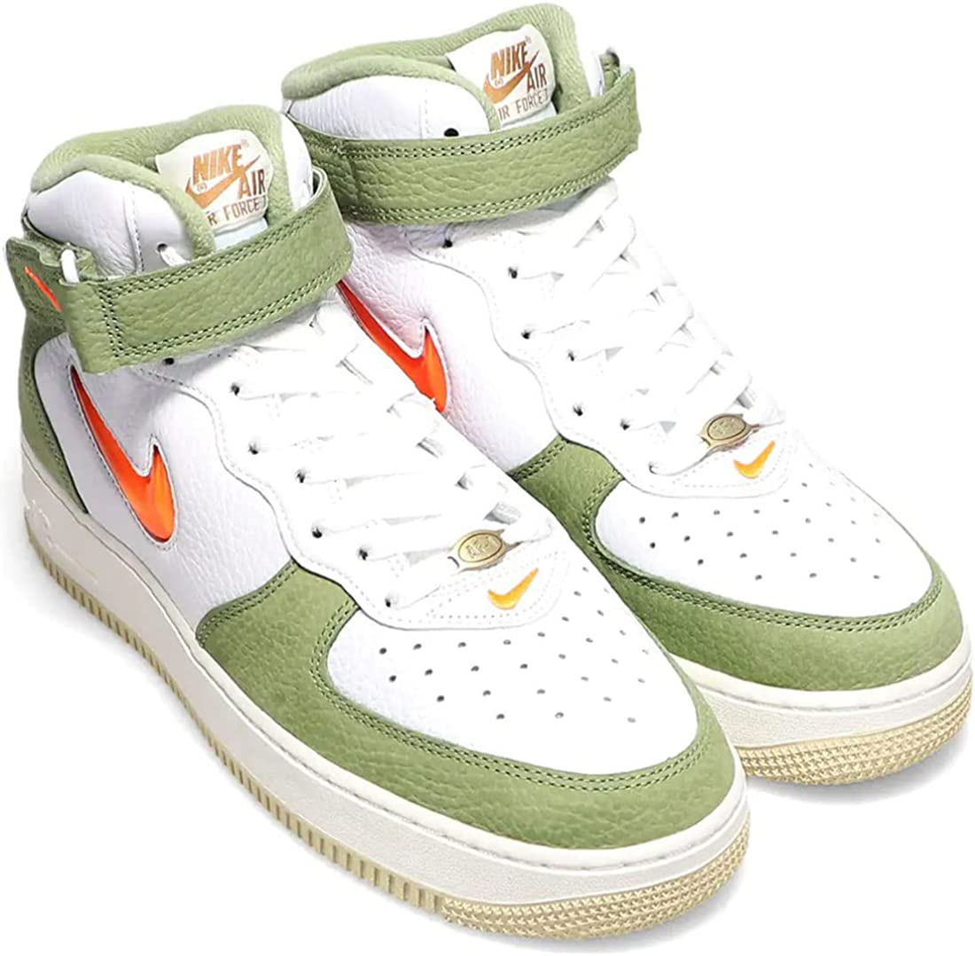 [ナイキ]エア フォース 1 ミッド QS nike AIR FORCE 1 MID QS DQ3505-100【カラー】ホワイト/オイルグリーン/セイル/トータルオレンジ 【状態】 正規品、新品、未