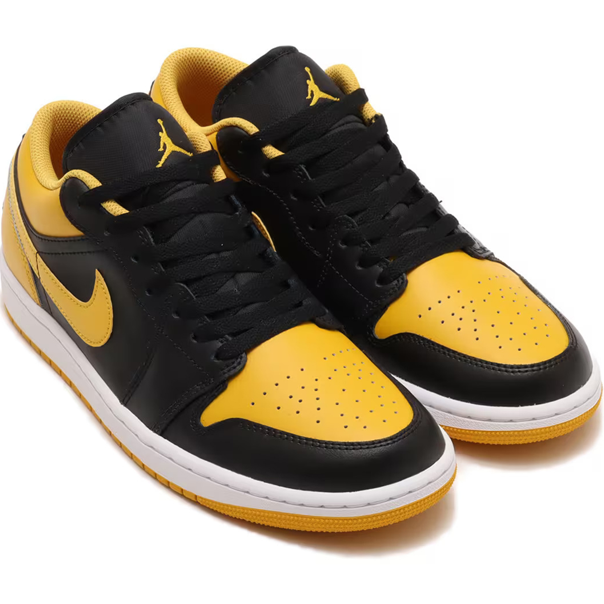 [ナイキ] エア ジョーダン 1 LOW [AIR JORDAN 1 LOW] ブラック/ホワイト/イエローオークル 55355